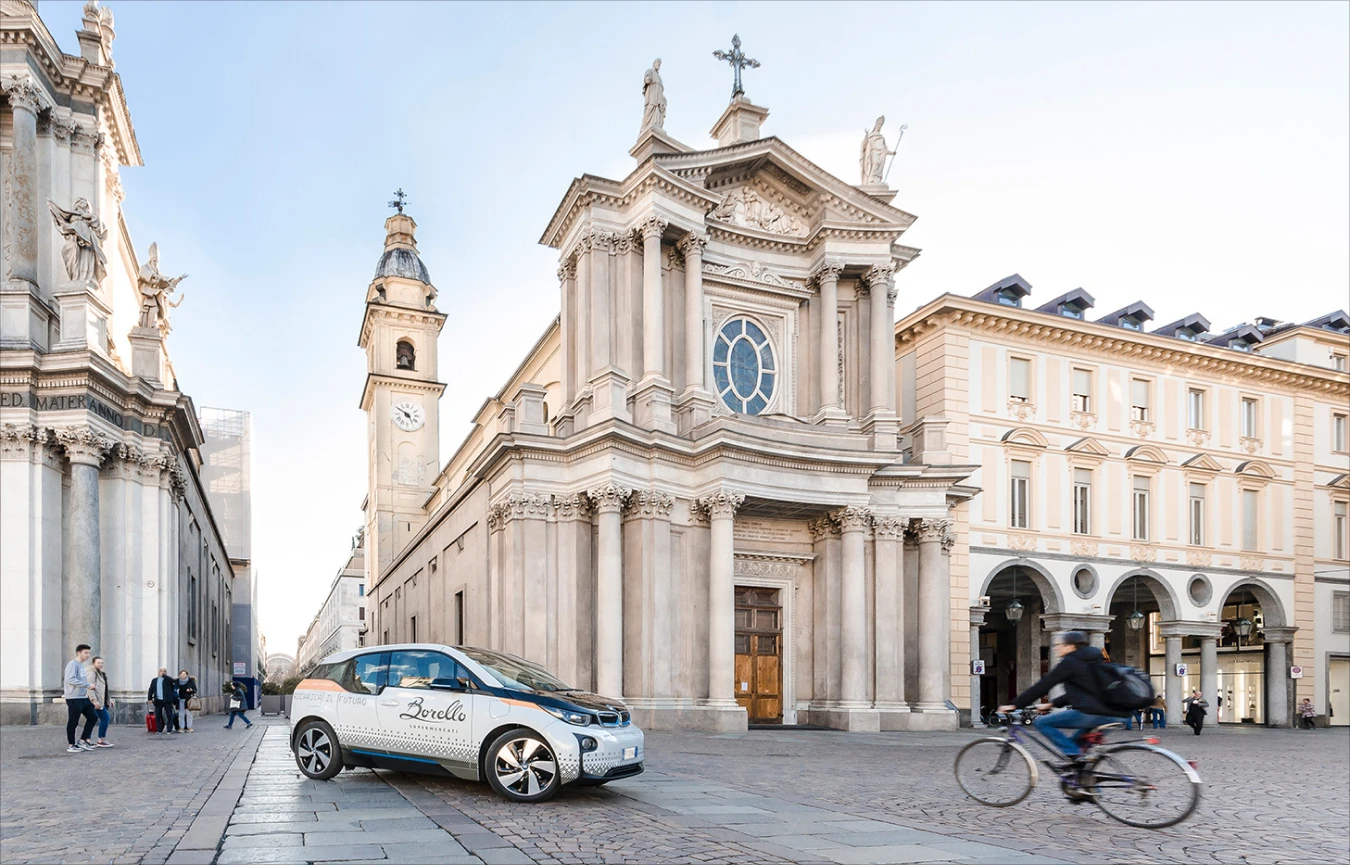 Flotta veicoli elettrici e sostenibili Borello Supermercati